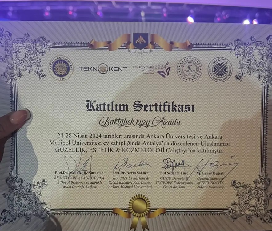 Katılım Sertifikası — BEAUTYCARE ACADEMY 2024